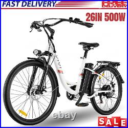26 Electric Bike, 500W Commute Bicycle with Removeable Li Battery Ebike Manned. W