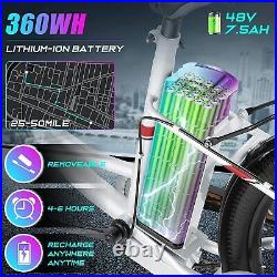 26'' Electric Bike 500W Motor City Cruiser Ebike + 360Wh Removable Battery! VIVI