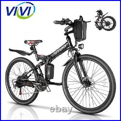 26'' Electric Bike, 500W Mountain Bicycle Shimano 21 Speed for Adults Ebike Top