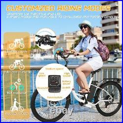 26'' Electric Bike 500W Mountain Bicycle for Adults Commuter Ebike withRear Rack&