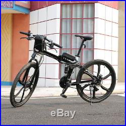 26'' Electric Bike Beach Mountain Bike Folding E-Bike Adult Bicycle 36V Li-lON