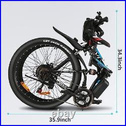 26'' Electric Bike, Fat Tire 500W EBike Electric Mountain Bicycle Adult Commute