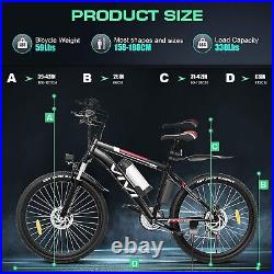 26'' Electric Bike Mountain Bicycle 500With350With250W Folding Ebike withLi Battery