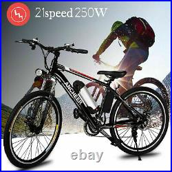 26 Electric Bike Mountain-Bicycle EBike 36V 8Ah Lithium-Ion Battery 21 Speed