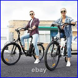 26 Electric Cruiser Bike 20MPH & 50 Mile Range 350W City Ebike for Women Men