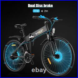 26'' Electric Folding Bike 350W Mountain Bicycle 21Speed Adults-Commute eBike