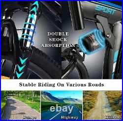 26''Electric Folding Bike, 350WMountain Bicycle SHIMANO 21Speed eBike Adults\