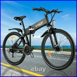 26'' Electric Folding Bike350W Mountain-Bicycle 21Speed Adults Commute eBike