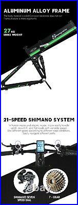 26 Electric Folding Mountain Bike 1000 W Fat Tire Bicycle Ebike Shimano Cycling