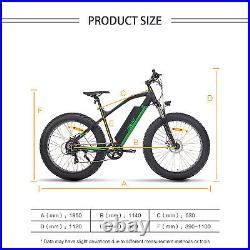 26 Fat Tire Electric Bicycle 500W 48V e-Bike Mountain Beach City eBike US