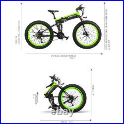 26 Fat Tire Mountain E-bike Folding Electric Bicycle 1000W 48V 10AH