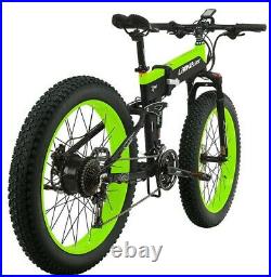 26 Fat Tire Mountain E-bike Folding Electric Bicycle 1000W 48V 10AH