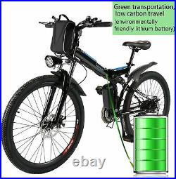 26 Folding Electric Bike Mountain Bicycle Adults Commute City EBike Foldable