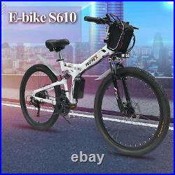 26'' Folding Electric Bike Mountain Bicycle City Ebike Shimano 21Speed 48V 1000W
