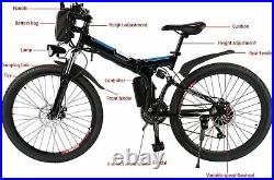 26 Folding Electric Bike Mountain Bicycle Commuter City EBike Foldable 350W