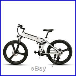 26 Folding Electric Mountain Bike Bicycle E Bike 48V 350W Brushless 21 Speed US