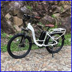 26 Inch Electric Bicycle 500W 48V Ebike Shimano 7 Speed Commuter Bike for Women