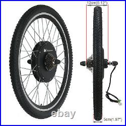 26 Rear Wheel Electric Bicycle Motor Conversion Kit Ebike Hub Cycling 48V 1000W