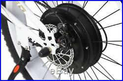 26 inch Electric Bicycle Fat Tire 1000W MTB Ebike 60V Li-ion Battery Black