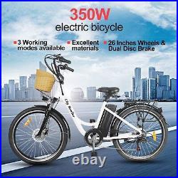 26Electric Bike for Adult Ebike 6Speed Gear 350W Eletrical Bicycle Display&Lock