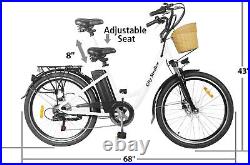 26Electric Bike for Adult Ebike 6Speed Gear 350W Eletrical Bicycle Display&Lock