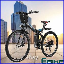 26Folding Electric Bike City Commuter E-Bike Mountain Bicycle 21Speed EBike USA