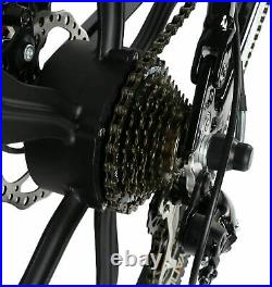 26IN Electric Bike Folding Mountain Beach Bicycle eBike Shimano 21Speed Fat Tire