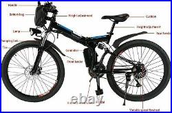 26IN Folding Electric Mountain Bike City Bicycle Unisex 350W Commuting EBike-