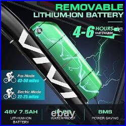 26In 500W Electric Bike Mountain Bicycle ECityBike Commuter EBike 21Speed Adult