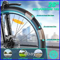 26in Electric Bike Mountain Bicycle 500W City Ebike with Removeable Li Battery
