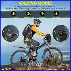 26in Folding Electric Bike, 500W 48V Mountain Bicycle Li-Battery Adults Ebike US