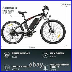 27.5 Electric Bicycle 500W 48V Motor Electric Bike Unisex Adult Mountain Ebike^