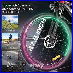 27.5in Electric Bike Mountain Bicycle Commuter Ebike+Shimano 21-Speed Happy Xmas