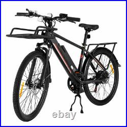 350W Electric Bike 26 Bicycle Ebike Shimano 10.4Ah 20mph with Front Light Adult