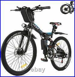 350W Folding Ebike 26'' Electric Mountain Bicycle 21Speed Commuters City Bike S