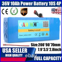 36V 10Ah Lithium li-ion Battery Pack 750W ebike BMS Bicycle E Bike Electric USA