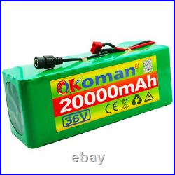 36V 20Ah Lithium Ion Pack Ebike Battery for 500W Electric Bicycle Motor