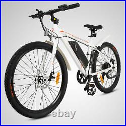 36V 350W White Electric City Bicycle e-Bike Removable Battery 7 Speed Litium ION