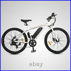 36V 350W White Electric City Bicycle e-Bike Removable Battery 7 Speed Litium ION