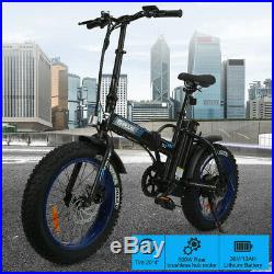 36V 500W 13Ah LED Display EBike 20 Folding Fat Tire Electric Bicycle