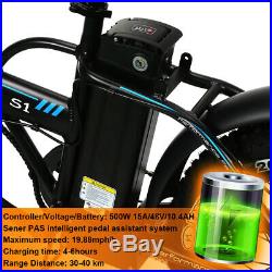 36V 500W 13Ah LED Display EBike 20 Folding Fat Tire Electric Bicycle