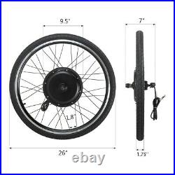 36V 500W 26 in Electric Bike Conversion Kit Front Wheel Motor E-Bike Wheels