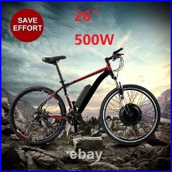 36V Front Wheel Electric Bicycle 500W 26 E-Bike Motor Conversion Kit Hub Motor