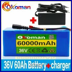 36V battery pack 500W high power battery 60000mAh Ebike electric bicycle charger