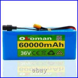 36v 60ah E-bike Li-ion Battery Volt Rechargeable Bicycle 500w Electric + Charge