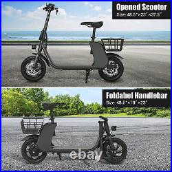 450W Ebike Sports Electric Scooter Adult with Seat Electric Moped E-Scooter