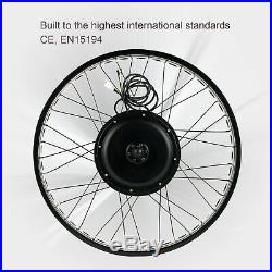 48V 1000W 26 Fat Tire Rear Wheel with LCD Electric Bicycle E-bike Kit Conversion