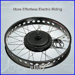 48V 1000W 26 Front Wheel with LCD Electric Bicycle E-bike Kit Conversion Fat Tire