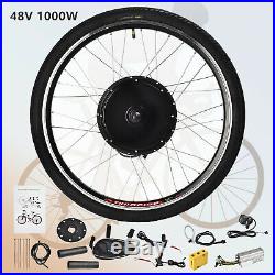 48V 1000W 26'' Rear Wheel E-bike Electric Bicycle Kit Conversion Cycling Motor