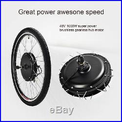 48V 1000W Rear Wheel Electric Bicycle E-Bike Kit Conversion Motor Cycling withLCD